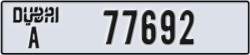 dubai - code - A - number -77692