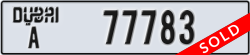 dubai - code - A - number -77783