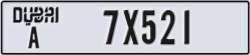 dubai - code - A - number -7X521