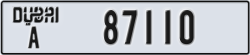 dubai - code - A - number -87031