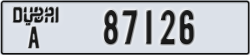 dubai - code - A - number -87126