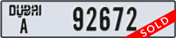 dubai - code - A - number -92672