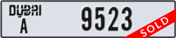 dubai - code - A - number -9523