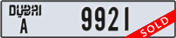 dubai - code - A - number -9921