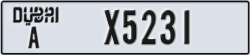 dubai - code - A - number -X5231