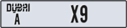 dubai - code - A - number -X9