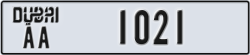dubai - code - AA - number -1021