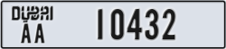 dubai - code - AA - number -10432