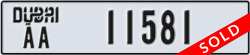 dubai - code - AA - number -11581