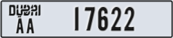 dubai - code - AA - number -17622
