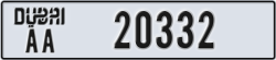 dubai - code - AA - number -20253