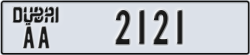 dubai - code - AA - number -2121