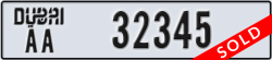 dubai - code - AA - number -32345