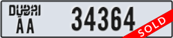 dubai - code - AA - number -34364