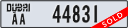 dubai - code - AA - number -44831