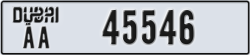 dubai - code - AA - number -45546