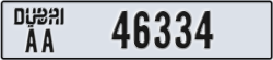 dubai - code - AA - number -46334