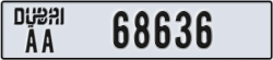 dubai - code - AA - number -68557