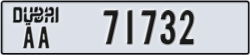 dubai - code - AA - number -71732