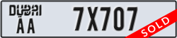 dubai - code - AA - number -7X707