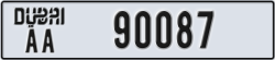 dubai - code - AA - number -90087