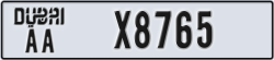 dubai - code - AA - number -X8765
