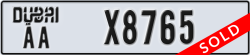 dubai - code - AA - number -X8765