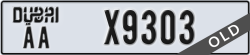 dubai - code - AA - number -X9303