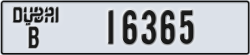 dubai - code - B - number -16365