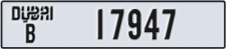 dubai - code - B - number -17947