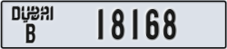 dubai - code - B - number -18168