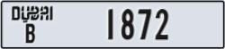 dubai - code - B - number -1872
