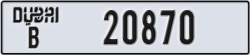 dubai - code - B - number -20870