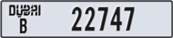 dubai - code - B - number -22747