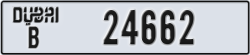 dubai - code - B - number -24662