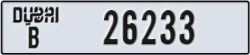 dubai - code - B - number -26233