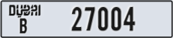 dubai - code - B - number -27004