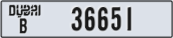 dubai - code - B - number -36651