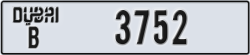 dubai - code - B - number -3752