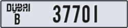 dubai - code - B - number -37701