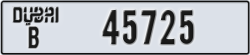 dubai - code - B - number -45725
