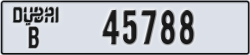 dubai - code - B - number -45788