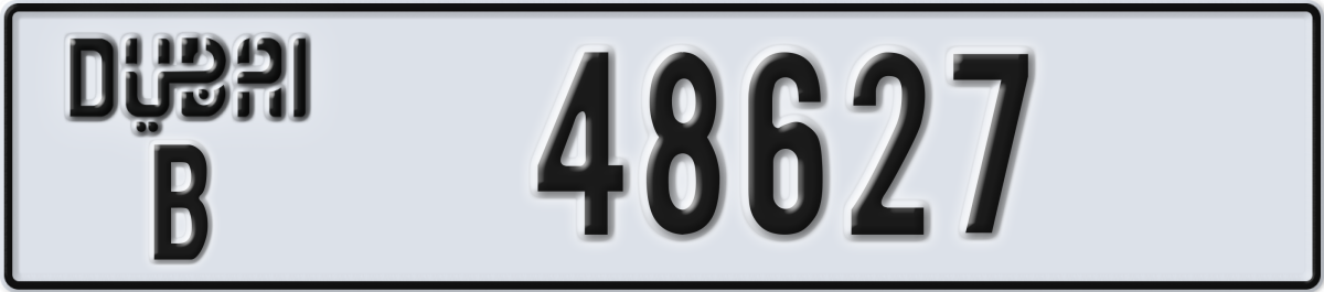 dubai License Plate Number 48627 Code B