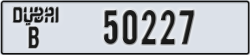 dubai - code - B - number -50227