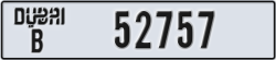 dubai - code - B - number -52757