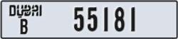 dubai - code - B - number -55181