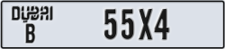 dubai - code - B - number -55X4
