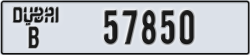 dubai - code - B - number -57850