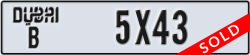 dubai - code - B - number -5X43