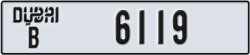 dubai - code - B - number -6119